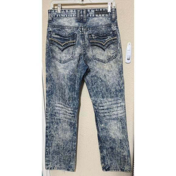 CJ Black Premium Jeans Mens 28x30 Relaxed Straight Acid Wash Denim Y2K - Picture 1 of 8